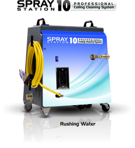 Ceiling Cleaning Equipment and Machines - Model 100108 Ceiling Cleaning Equipment and Machines - SCS Spray Station 10 Rushing Water Model 100108