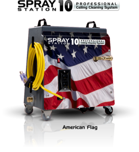 Ceiling Cleaning Equipment and Machines - Model 100101 Ceiling Cleaning Equipment and Machines - SCS Spray Station 10 America Flag Model 100101