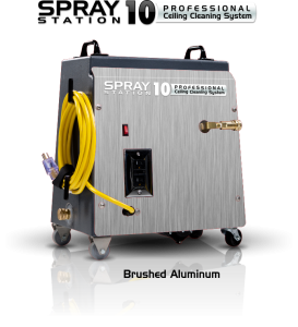 Ceiling Cleaning Equipment and Machines - Model 100103 Ceiling Cleaning Equipment and Machines - SCS Spray Station 10 Brush Aluminum Model 100103