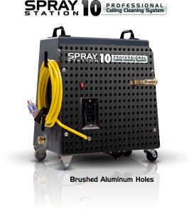 Ceiling Cleaning Equipment and Machines - Model 100104 Ceiling Cleaning Equipment and Machines - SCS Spray Station 10 Brush Aluminum Holes Model 100104
