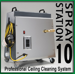 Acoustical Ceiling Cleaning and Restoration Cleaning System for Restoring Acoustical Ceilings