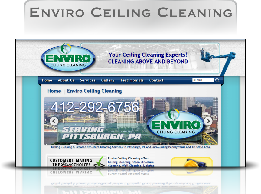Ceiling Cleaning Website for your Ceiling Cleaning Business